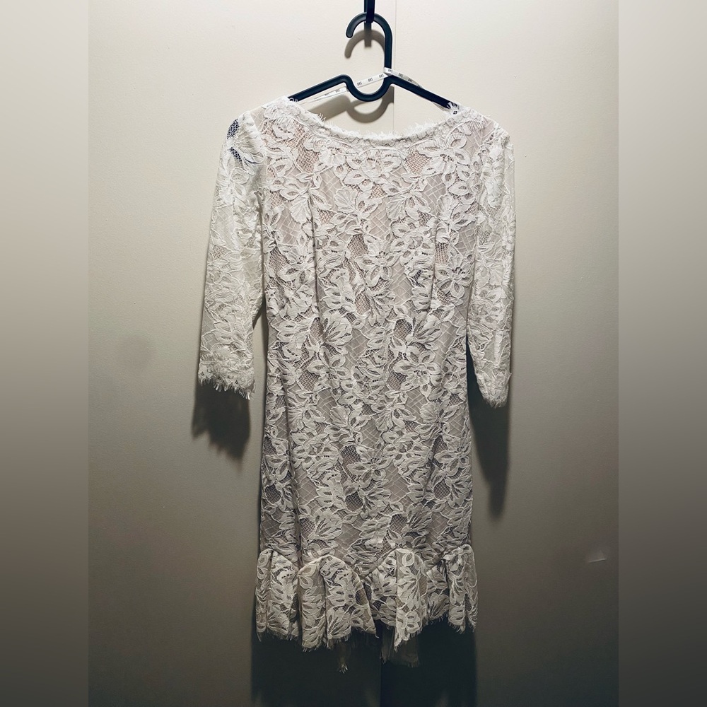 Tadashi Shoji Elbow Sleeve Lace Dress